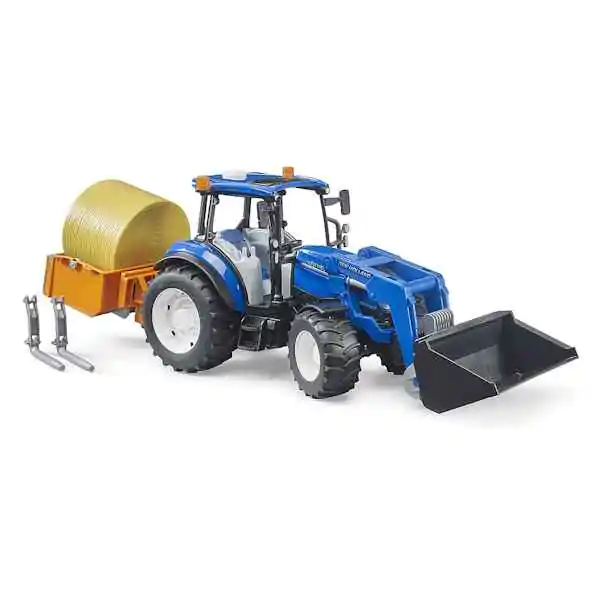 Traktor NEW Holland T5.120  sa kašikom i balom Bruder