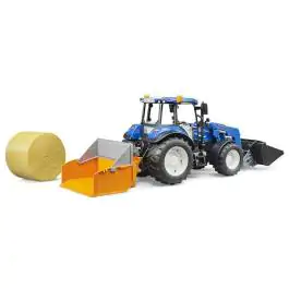 Traktor NEW Holland T5.120  sa kašikom i balom Bruder