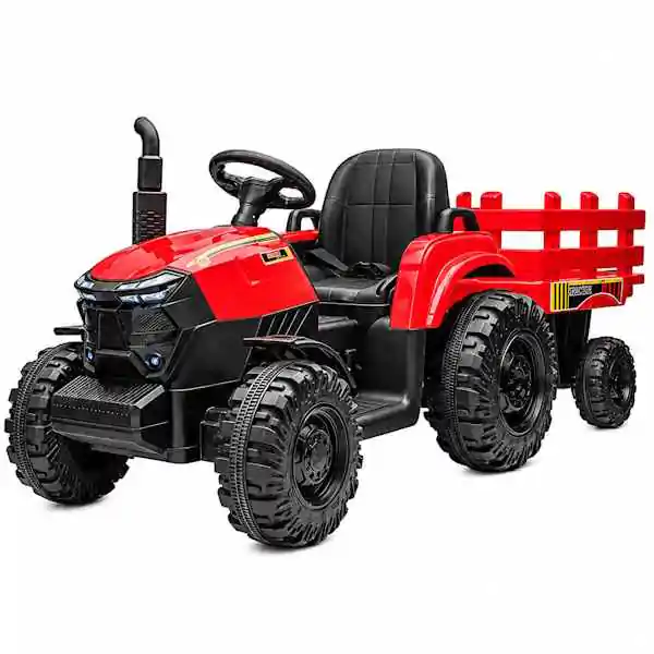 Dečiji traktor na akumulator sa prikolicom Crvena - proizvod na akciji