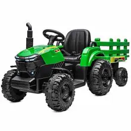 Dečiji traktor na akumulator sa prikolicom Zelena