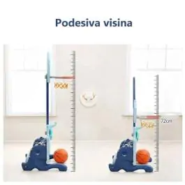 Dečiji multifunkcionalni koš sportski centar 4 u 1 - Plavi delfini WM21H022