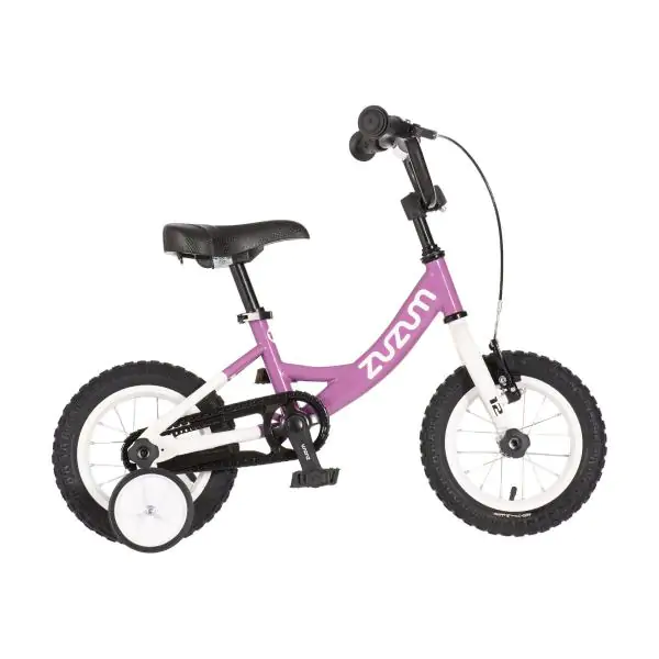 Bicikl za decu zuzum 12" 7" v-brake kontra 95-115cm (12") ljubičasti perla uv