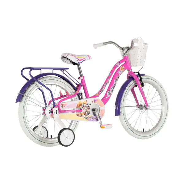 Bicikl za decu visitor best friend 20" 10" v-brake  kontra 115-135cm (20") roze neon uv sjaj