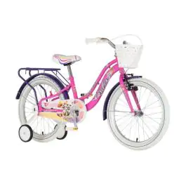 Bicikl za decu visitor best friend 20" 10" v-brake  kontra 115-135cm (20") roze neon uv sjaj