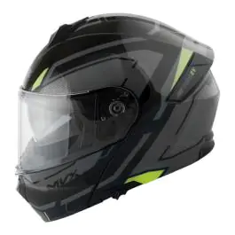 Kaciga za motor veličina m-mvx 57-58 cm 935sv flip up dupli vizir crna siva