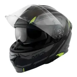 Kaciga za motor veličina m-mvx 57-58 cm 935sv flip up dupli vizir crna siva