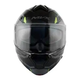Kaciga za motor veličina l-mvx 59-60 cm 935sv flip up dupli vizir crna siva