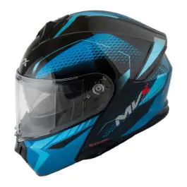 Kaciga za motor veličina m-mvx 57-58 cm 935sv flip up dupli vizir crna plava