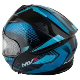 Kaciga za motor veličina m-mvx 57-58 cm 935sv flip up dupli vizir crna plava