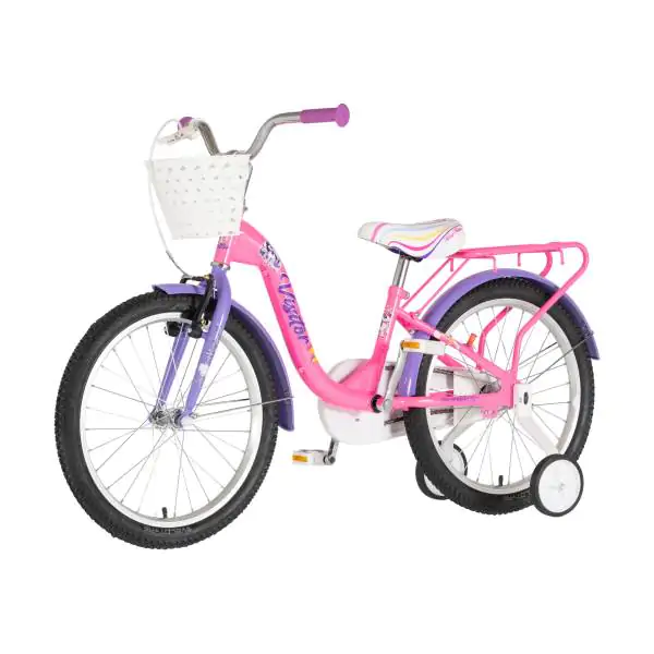 Bicikl za decu visitor unicorn 20" 10" v-brake  kontra 115-135cm (20") roze uv sjaj
