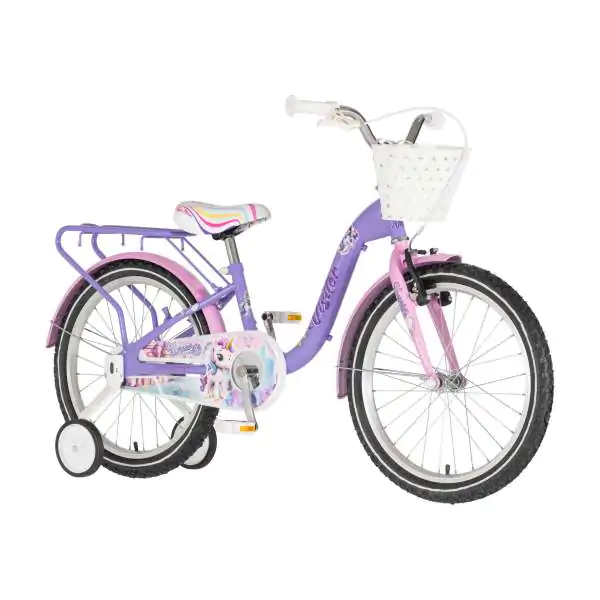 Bicikl za decu visitor unicorn 20" 10" v-brake kontra 115-135cm (20") ljubičasti