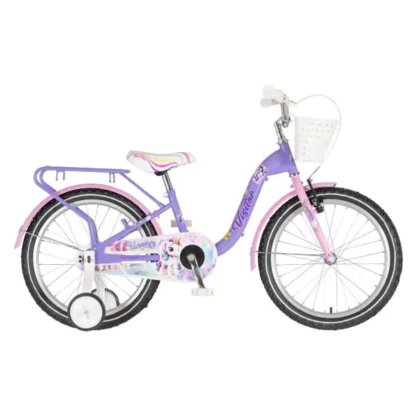 Bicikl za decu visitor unicorn 20" 10" v-brake kontra 115-135cm (20") ljubičasti