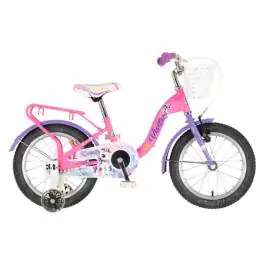 Bicikl za decu visitor unicorn 16" 9" v-brake  kontra 105-125cm (16") roze uv sjaj