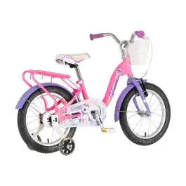 Bicikl za decu visitor unicorn 16" 9" v-brake  kontra 105-125cm (16") roze uv sjaj