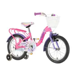 Bicikl za decu visitor unicorn 16" 9" v-brake  kontra 105-125cm (16") roze uv sjaj