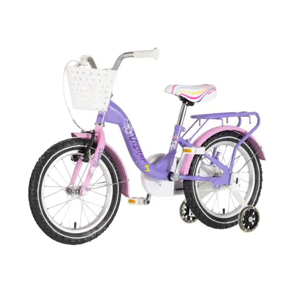 Bicikl za decu visitor unicorn 16" 9" v-brake kontra 105-125cm (16") ljubičasti