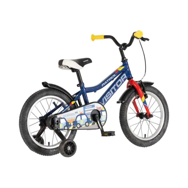 Bicikl za decu visitor patrol 16" 9" v-brake  kontra 105-125cm (16") plavi perla