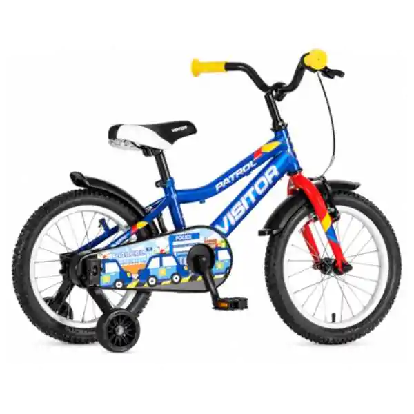 Bicikl za decu visitor patrol 16" 9" v-brake  kontra 105-125cm (16") plavi perla