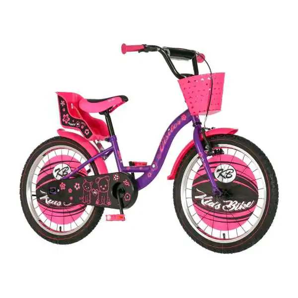 Bicikl za decu visitor liloo 20" 10" v-brake kontra 115-135cm (20") ljubičasti  mat uv