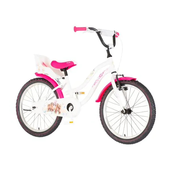Bicikl za decu visitor dog 20" 11" v-brake  kontra 115-135cm (20") belo roze perla