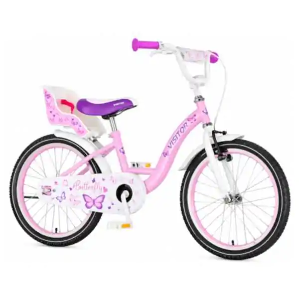 Bicikl za decu visitor liloo 20" 10" v-brake  kontra 115-135cm (20") roze
