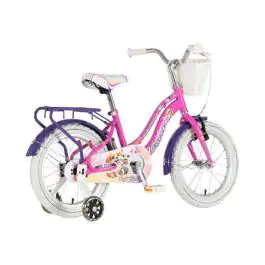 Bicikl za decu visitor best friend 16" 9" v-brake  kontra 105-125cm (16") roze  neon uv sjaj