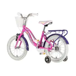 Bicikl za decu visitor best friend 16" 9" v-brake  kontra 105-125cm (16") roze  neon uv sjaj