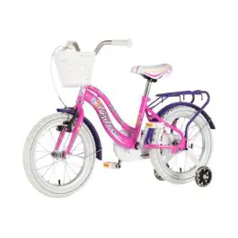 Bicikl za decu visitor best friend 16" 9" v-brake  kontra 105-125cm (16") roze  neon uv sjaj