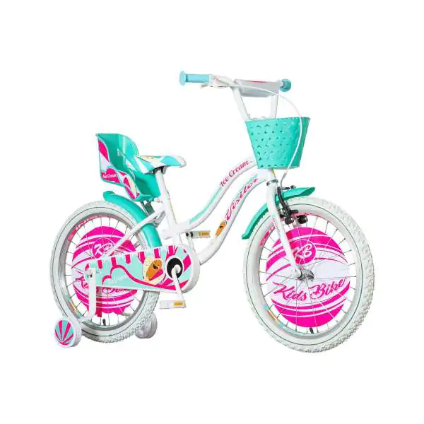 Bicikl za decu visitor icecream 20" 11" v-brake  kontra 115-135cm (20") belo tirkiz perla