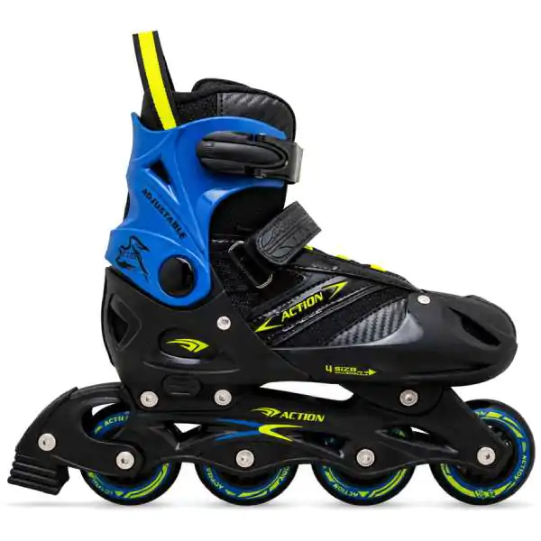 Roleri m (37-40) crno plavi pvc abec-5 pu točkići