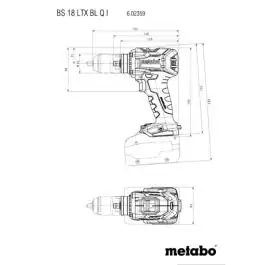 Metabo BS 18 LTX BL Q I (602359660) – akumulatorska bušilica-odvijač 18 V, 130 Nm, 2 × 5,5 Ah