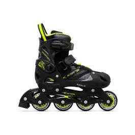 Roleri s (33-36) crno sivi pvc abec-5 pu točkići
