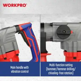 Električna rotaciona čekić bušilica SDS-MAX, 1500W (10 J) – WORKPRO WP470405