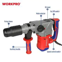 Električna rotaciona čekić bušilica SDS-MAX, 1500W (10 J) – WORKPRO WP470405