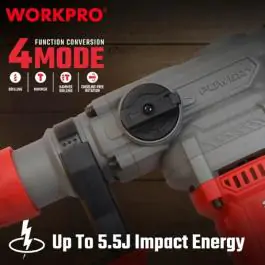 Električna čekić-bušilica SDS+, 1500W (5,5 J) – WORKPRO WP470401