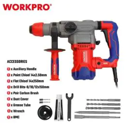 Električna čekić-bušilica SDS+, 1500W (5,5 J) – WORKPRO WP470401