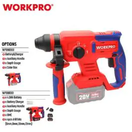 Aku. čekić-bušilica SDS+ (bez četkica), 20V – WORKPRO WP390300