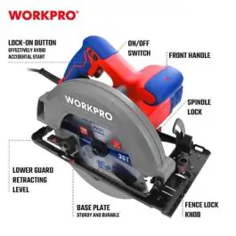 Električna cirkularna testera (185mm) 1700W – WORKPRO WP471200