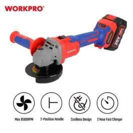 Aku. ugaona brusilica bez četkica 125mm, 20V – WORKPRO WP392004