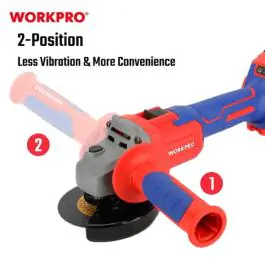 Aku. ugaona brusilica bez četkica 125mm, 20V – WORKPRO WP392004