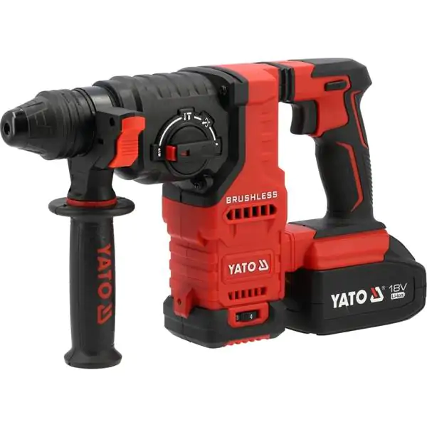 YATO aku udarna čekić bušilica SDS+ 18V 4Ah bez četkica