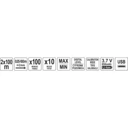 YATO laser distance 2x100  YT-731250