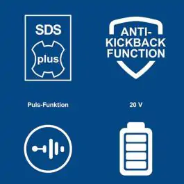 Aku čekić bušilica SDS+ sa usisivačem BC-DH300DFS-XSS4 Scheppach