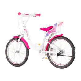 Bicikl za decu visitor princess 20" 11" v-brake  kontra 115-135cm (20") belo roze perla