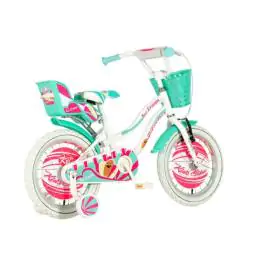 Bicikl za decu visitor icecream 16" 9" v-brake  kontra 105-125cm (16") belo tirkiz perla