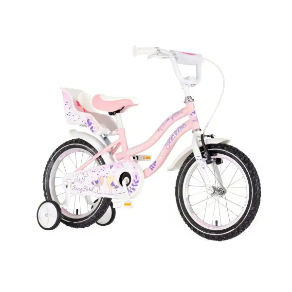 Bicikl za decu visitor songbird 16" 9" v-brake  kontra 105-125cm (16") roze