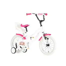 Bicikl za decu visitor dog 16" 9" v-brake  kontra 105-125cm (16") belo roze perla