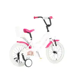 Bicikl za decu visitor dog 16" 9" v-brake  kontra 105-125cm (16") belo roze perla