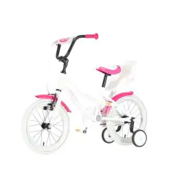 Bicikl za decu visitor dog 16" 9" v-brake  kontra 105-125cm (16") belo roze perla