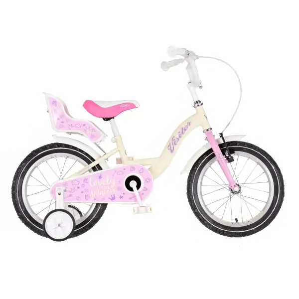 Bicikl za decu visitor liloo 16" 9" v-brake  kontra 105-125cm (16") bež roze mat